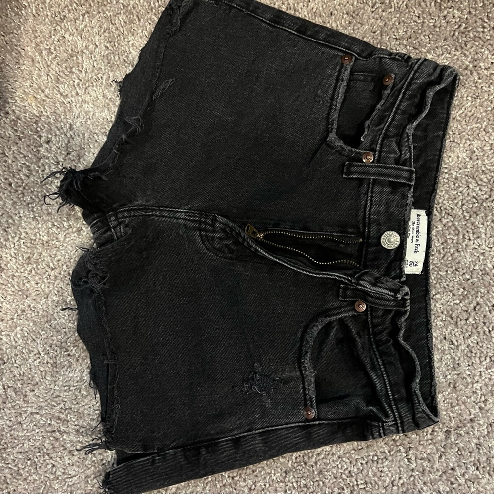Abercrombie & Fitch Black Jean Shorts